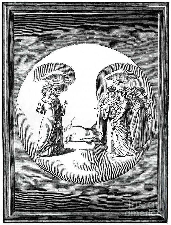 Dante And Beatrice Transported Drawing by Print Collector
