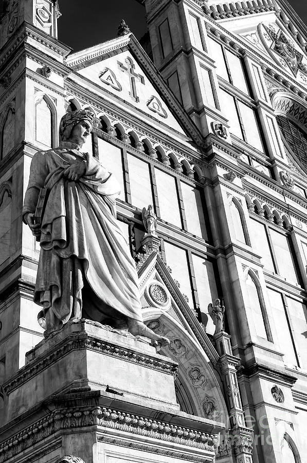 Dante at the Basilica di Santa Croce Firenze Photograph by John Rizzuto