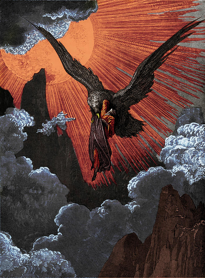 Eagle Painting - Dantes Purgatory By Dore by Gustave Dore