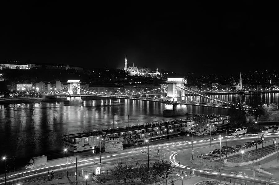 Danube River at Night Photograph by Mark Duehmig