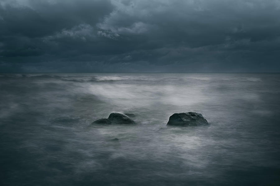 Lake Michigan Photograph - Dark and Stormy by Scott Norris