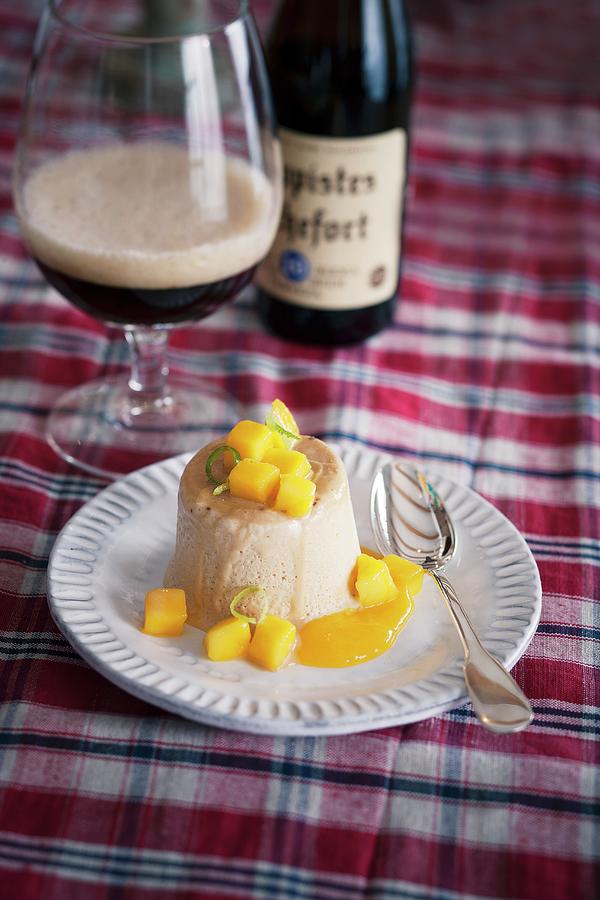 Dark Beer Parfait With Mango Photograph by Jalag / Wolfgang Schardt