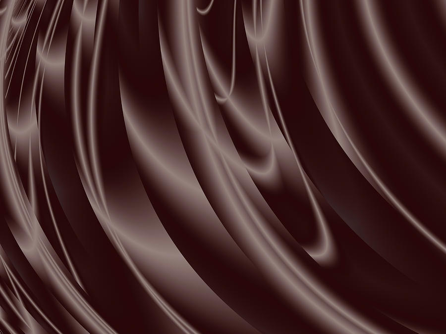 Abstract Digital Art - Dark Chocolate Curtain by Richard Leighton