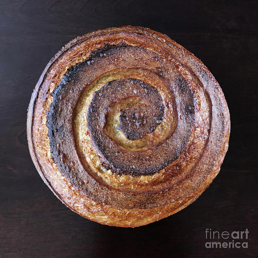 Dark Crusted Sourdough Spiral Photograph by Amy E Fraser