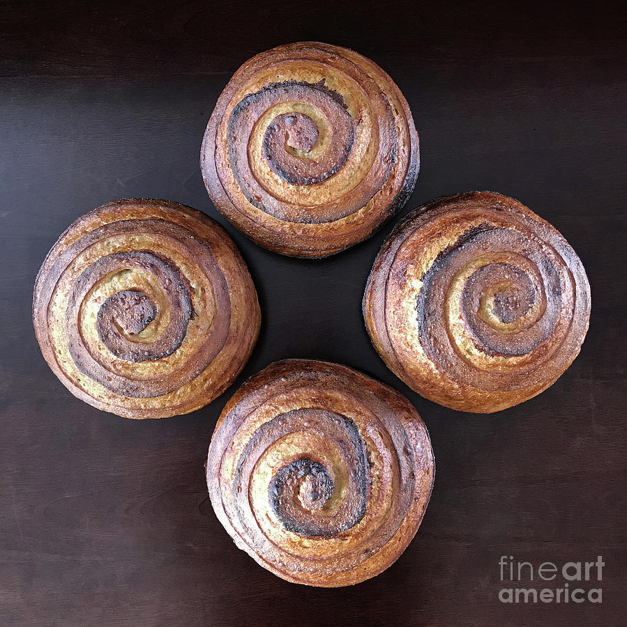 Dark Crusted Sourdough Spirals 2 Photograph by Amy E Fraser