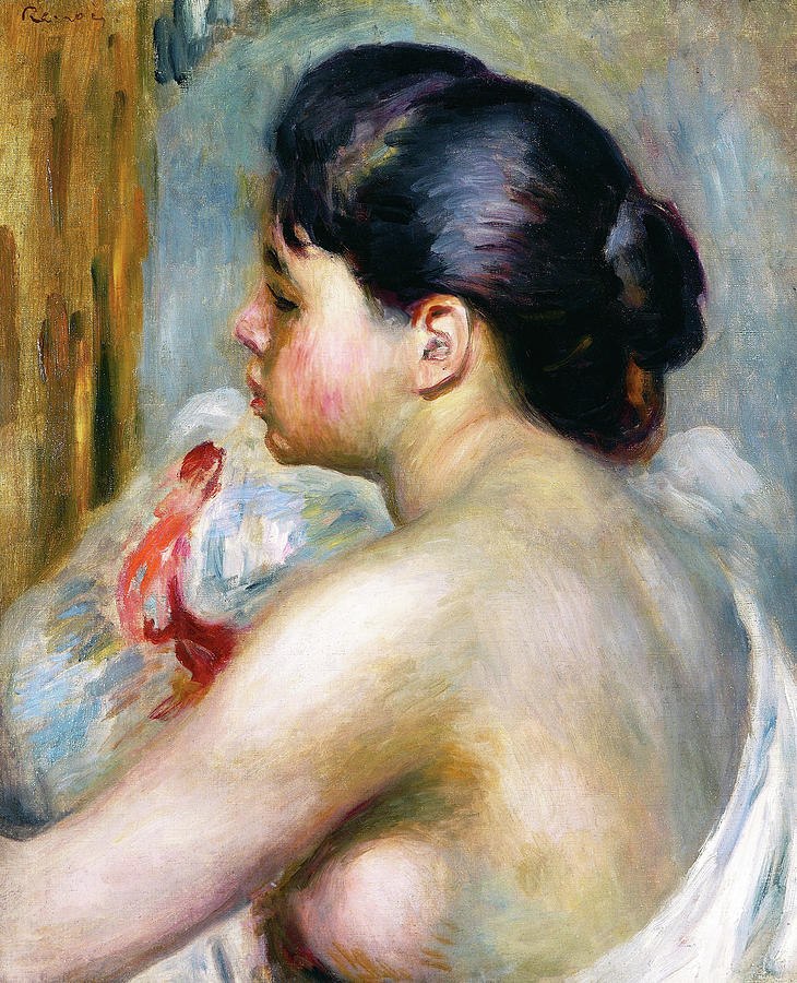 Paris Painting - Dark-Haired Woman - Digital Remastered Edition by Pierre-Auguste Renoir