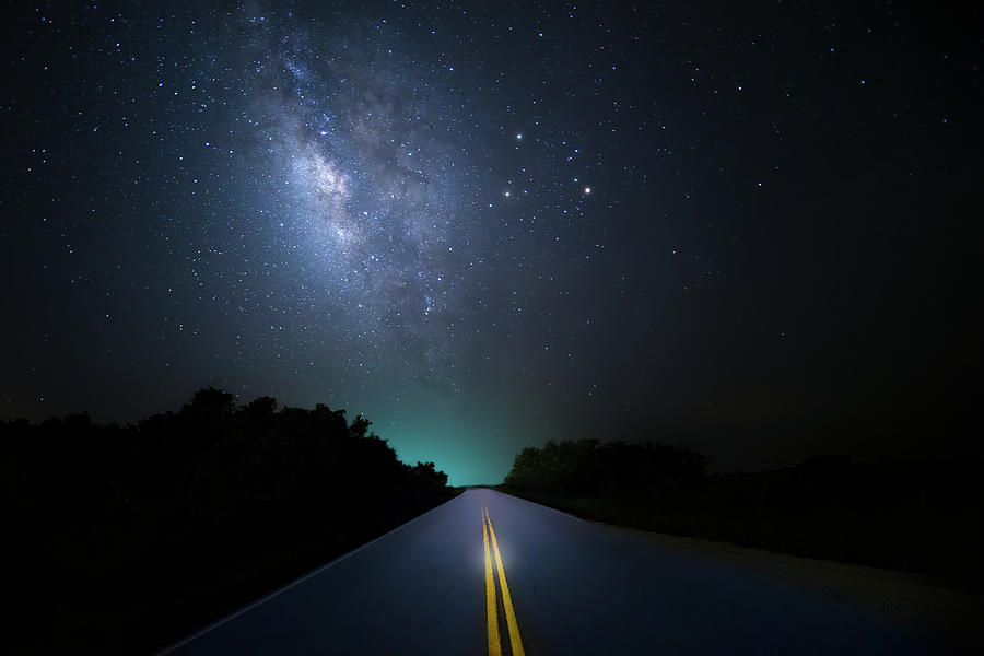 Dark Sky Highway Photograph by Mark Andrew Thomas