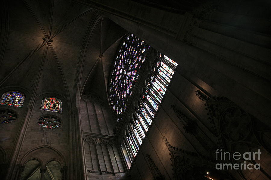 Dark Tone Notre Dame Cathedral  Photograph by Chuck Kuhn