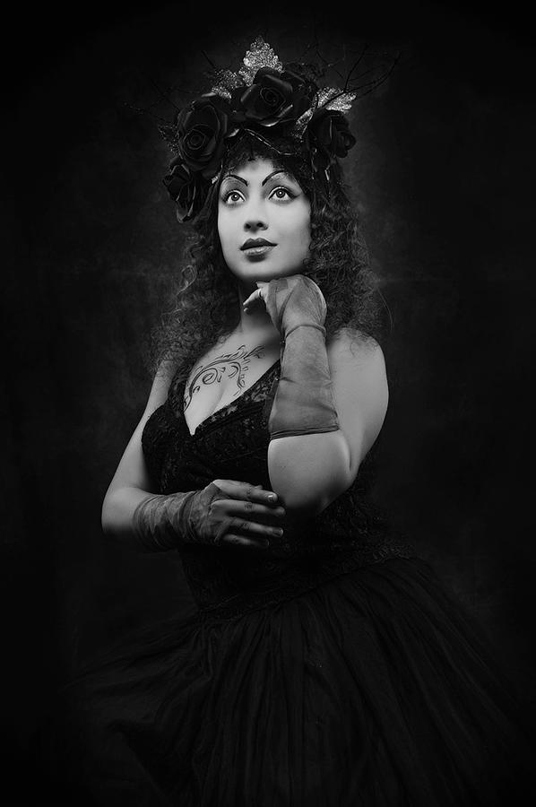 Portrait Photograph - Dark Woman by Nilendu Banerjee