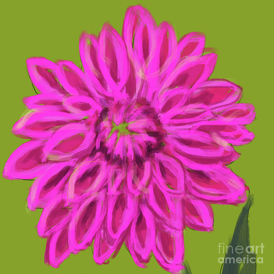 Darling Dhalia Pink Green by Go Van Kampen Darling Dhalia Pink Green by Go Van Kampen