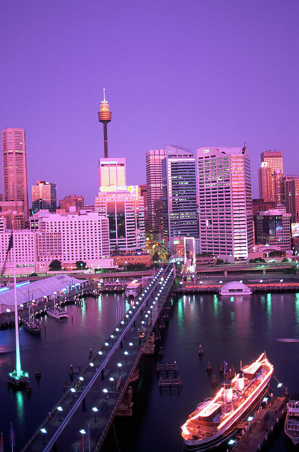 Darling Harbour, Sydney, Australia Photograph by Peter Adams