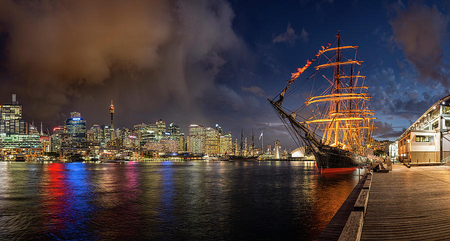 Darling Harbour - Tall Ship Photograph by Atomiczen