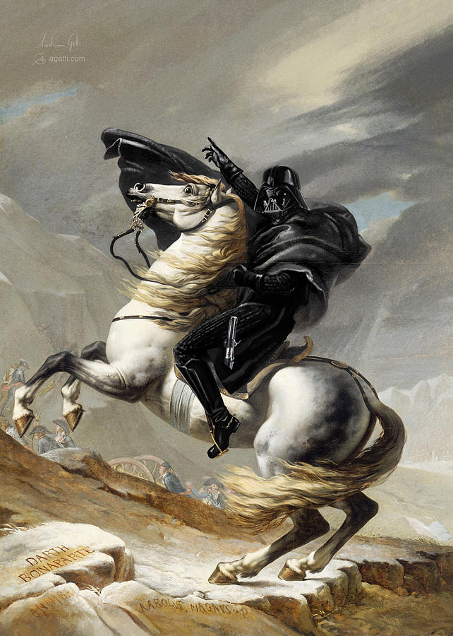 Star Wars Art: Darth Vader Crossing the Alps after Jacques Louis David. 