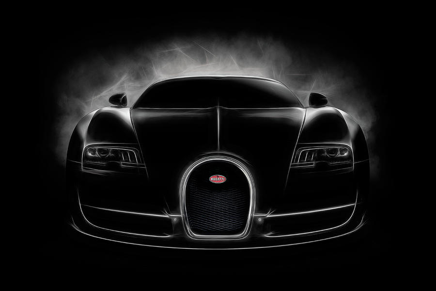 Bugatti Veyron Vitesse in Black Digital Art by Douglas Pittman
