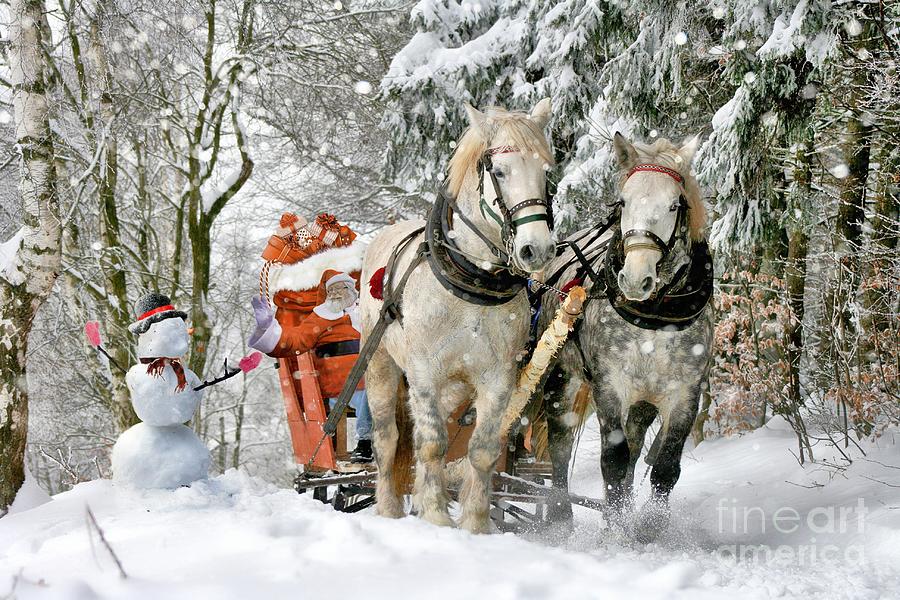 Dashing through the snow... Digital Art by Louise Lavallee - Fine Art ...