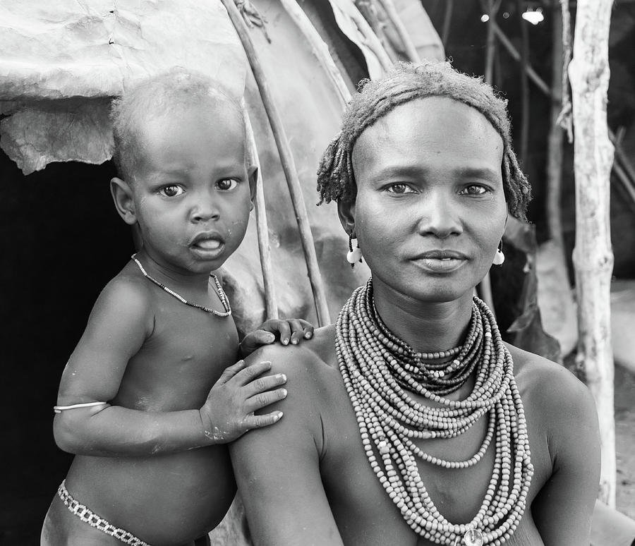 Dassanech Mother and Baby 2 Photograph by Mache Del Campo