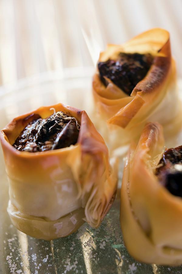 Dates In Filo Pastry Photograph by Frederic Vasseur