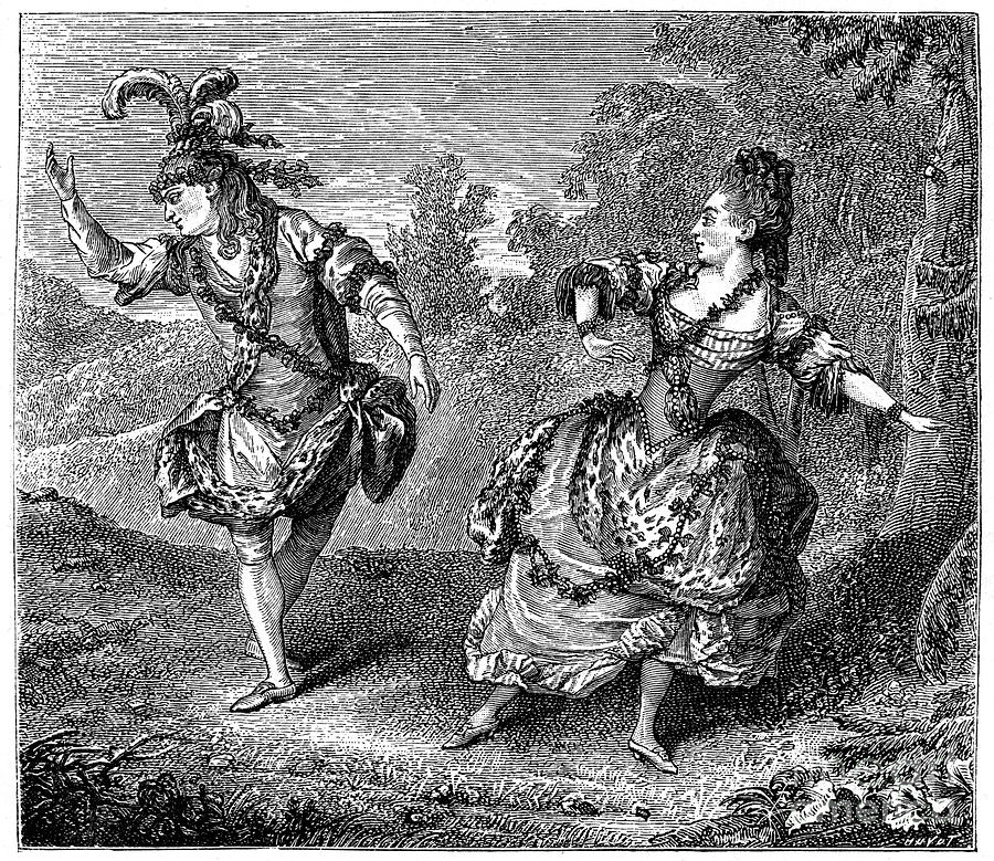 Dauberval With Mlle Allard In Sylvie Drawing by Print Collector