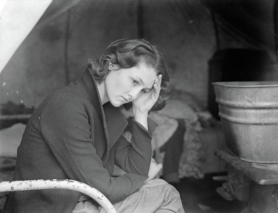 Sacramento Photograph - Daughter Of Migrant Tennessee Coal Miner Living In Migrant Camp, 1936 by Dorothea Lange