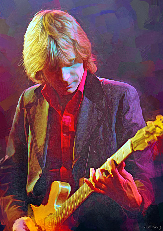 Dave Edmunds Mixed Media by Mal Bray