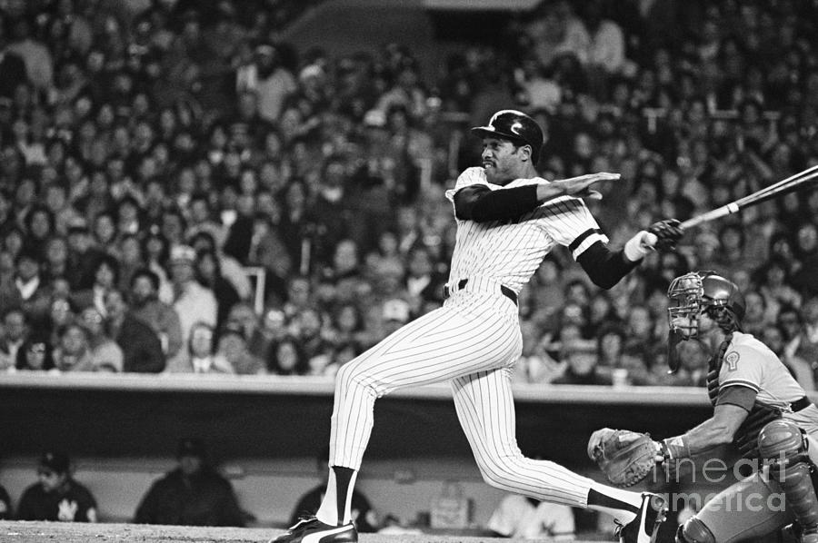 Dave Winfield After Swing While At Bat by Bettmann