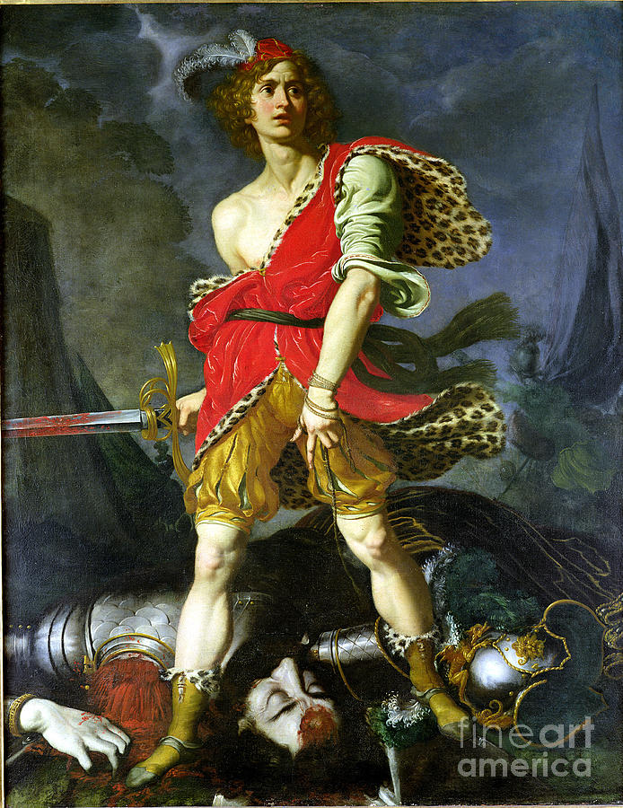 David And Goliath Painting by Onorio Marinari