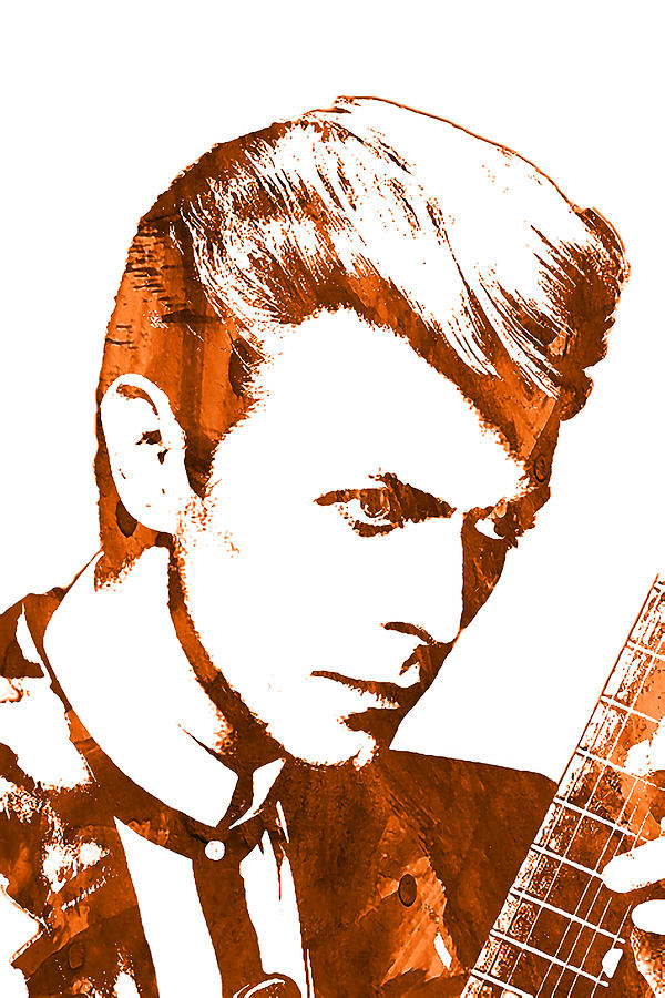 David Bowie 1d Mixed Media by Brian Reaves