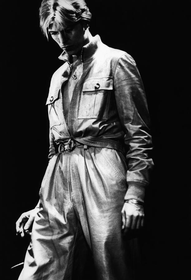 David Bowie Photograph - David Bowie Looking Down In Jumpsuit by Globe Photos