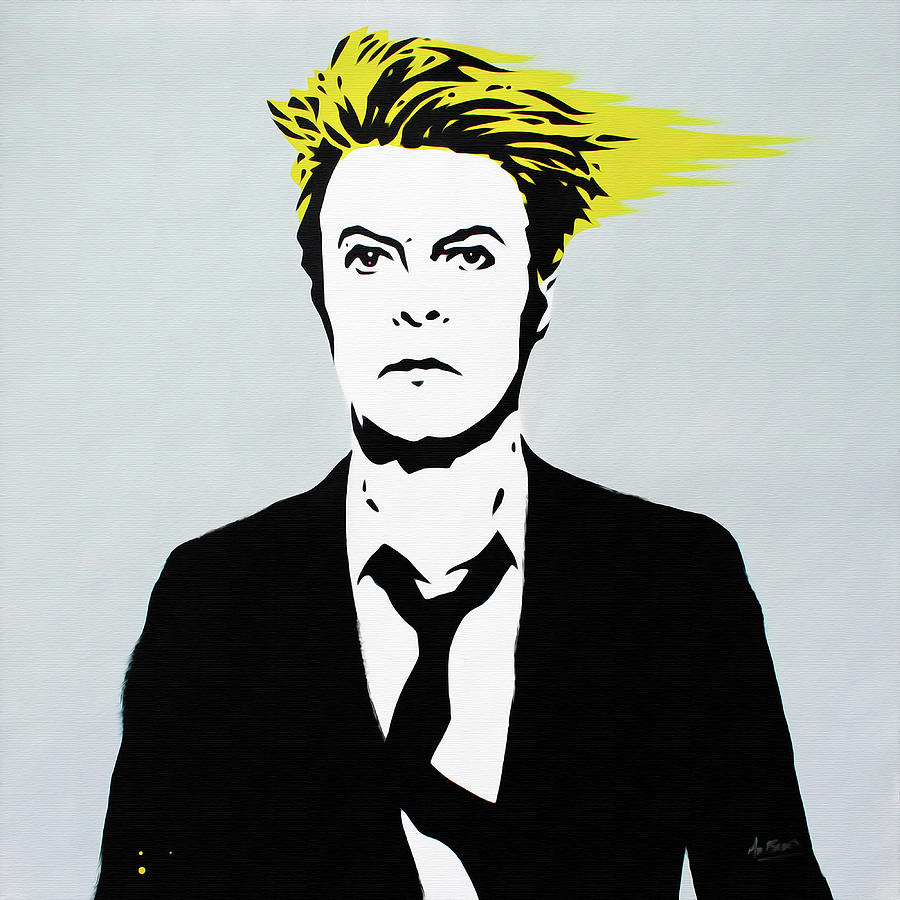 David Bowie Painting - David Bowie - Reality by Mr Babes