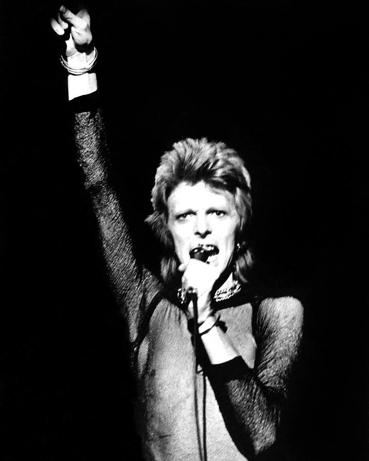 David Bowie Photograph - David Bowie Singing by Pressens Bild