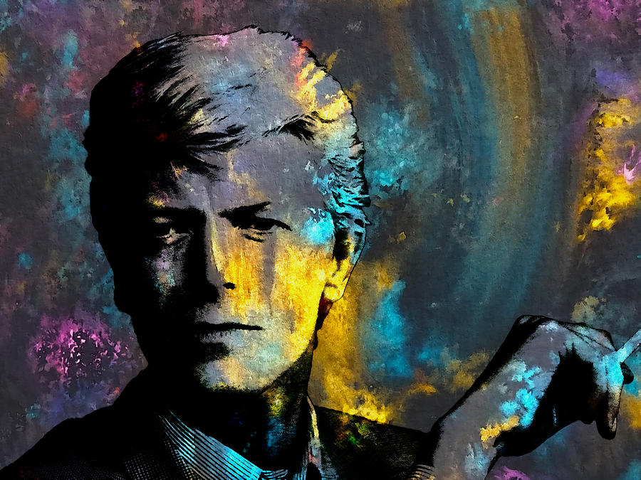 David Bowie Work of Art Mixed Media by Brian Reaves