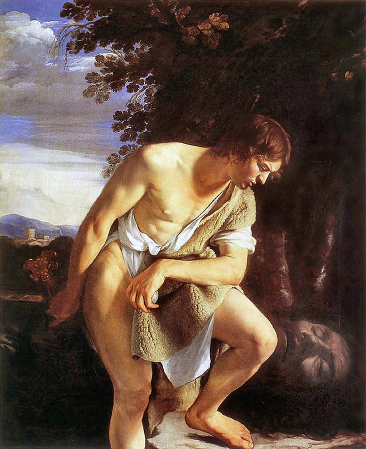 David Contemplating  Painting by Orazio Gentileschi