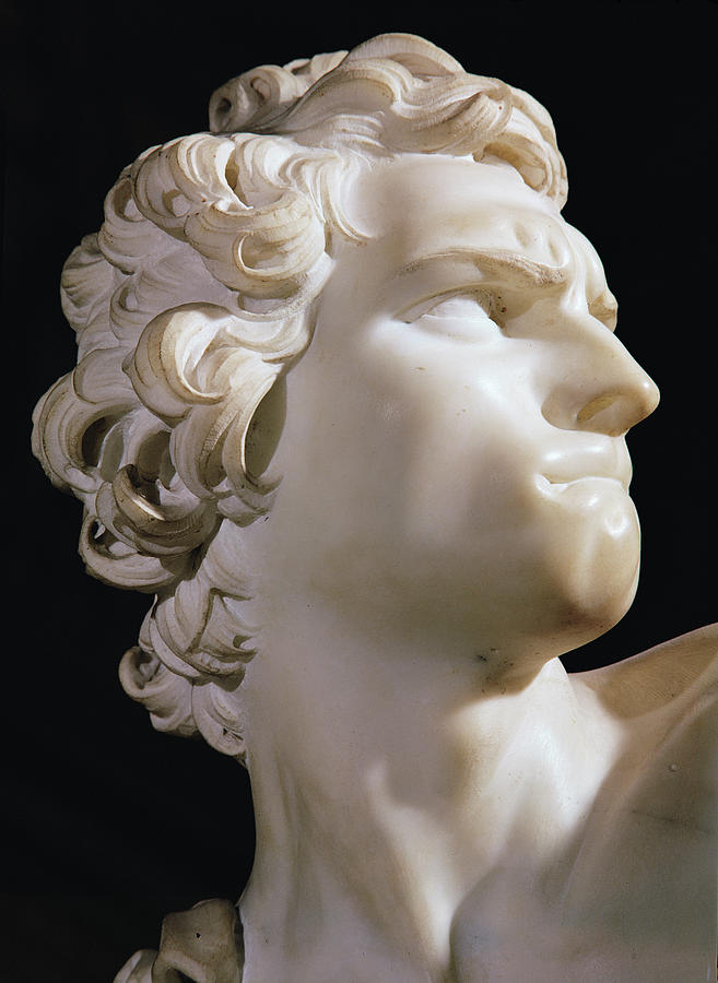 David, Detail Of The Head, Right Profile, 1623 Photograph by Gian ...