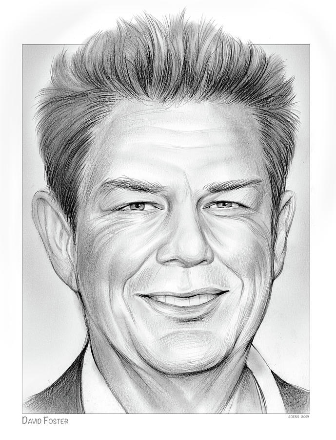 David Foster Drawing by Greg Joens