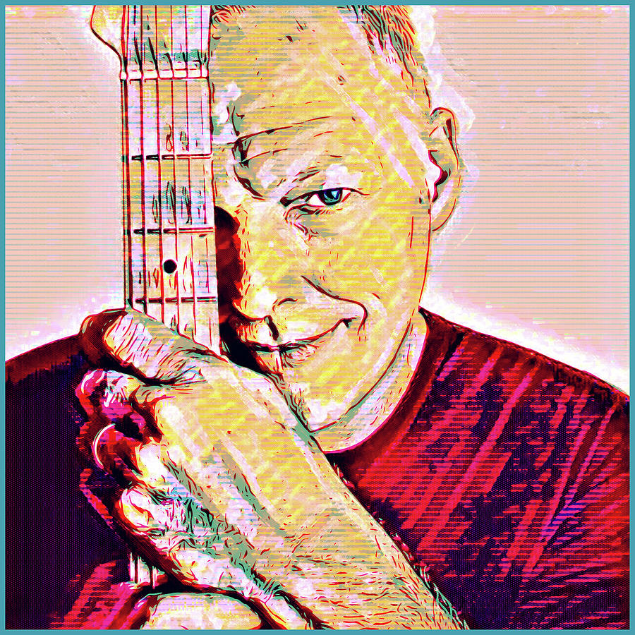 David Gilmour Digital Art by Gary Grayson