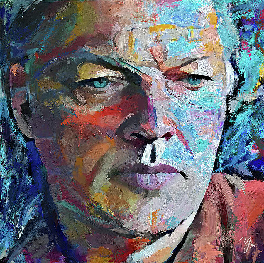 David Gilmour Pink Floyd Artistic Portrait Digital Art By Yury Malkov 0146