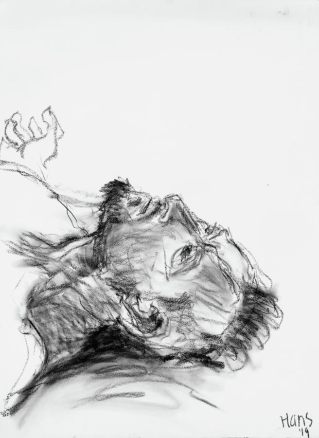 David lying down Drawing by Hans Van Weerd - Pixels