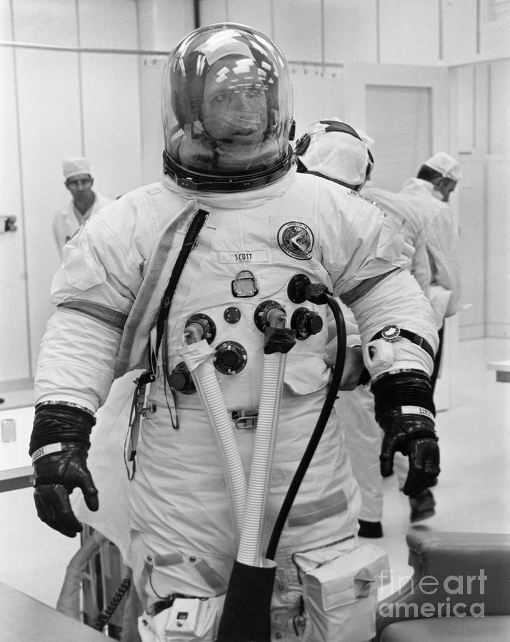 David Scott Testing Space Suit Photograph by Bettmann