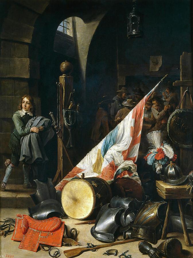 David Teniers / The Guard, 1640-1650, Flemish School, Oil on copper, 67 cm x 52 cm, P01812. Painting by David Teniers the Younger -1610-1690-