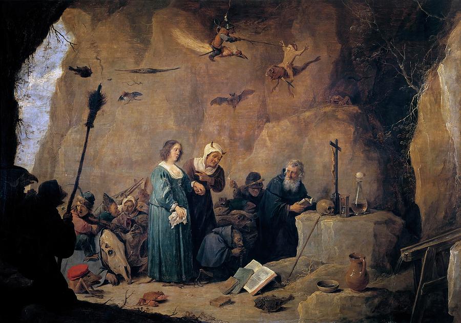 David Teniers / The Temptations of Saint Anthony, 1647, Flemish School. Painting by David Teniers the Younger -1610-1690-