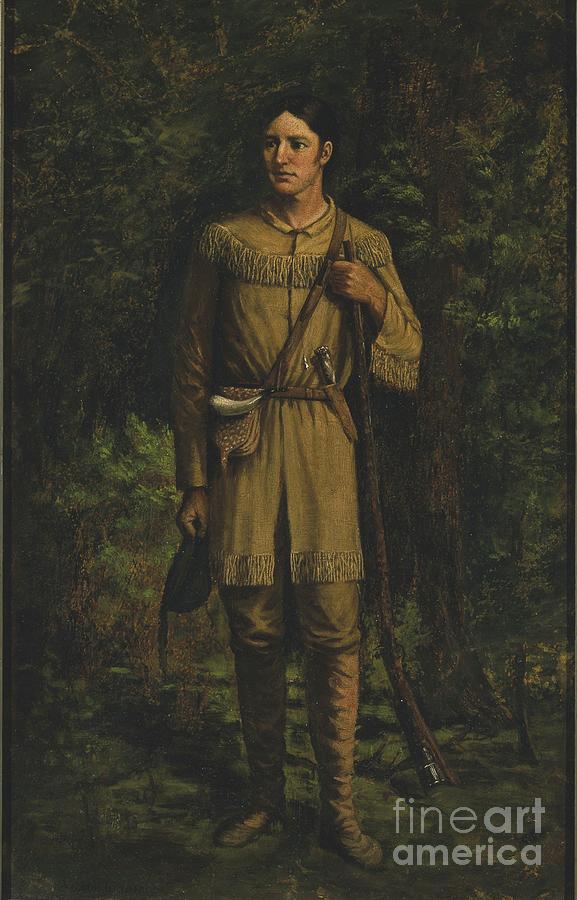 Davy Crockett, 1889 Painting by William Henry Huddle