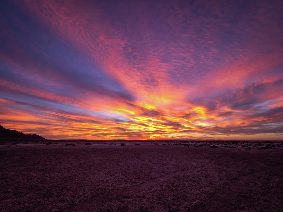 Dawn At Bonneville Salt Flats Photograph