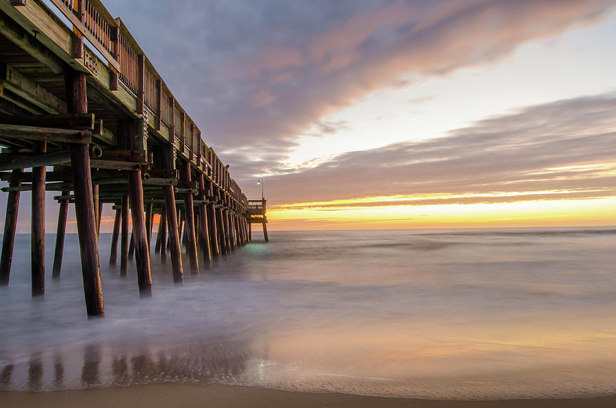 Dawn at Sandbridge Pier Photograph by Mike O'Shell - Fine Art America