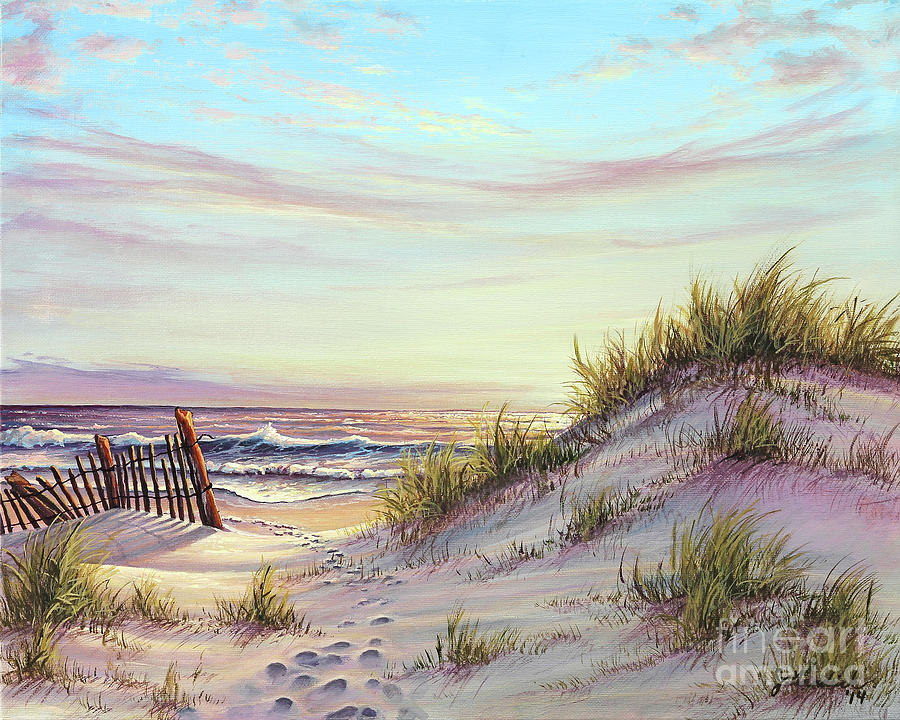 Dawn at the Beach Painting by Joe Mandrick