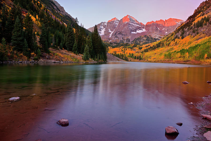 Dawn At The Maroon Bells In Fall Photograph by Missing35mm