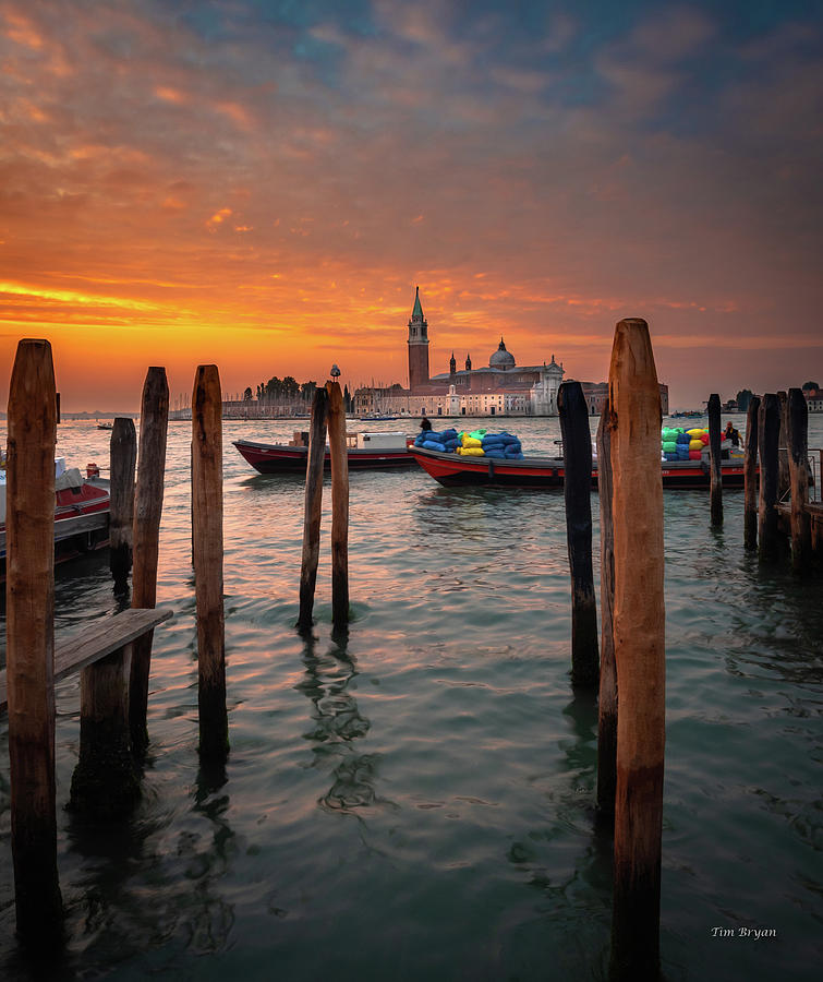 Landscape Photograph - Dawn Deliveries...Venice.    by Tim Bryan