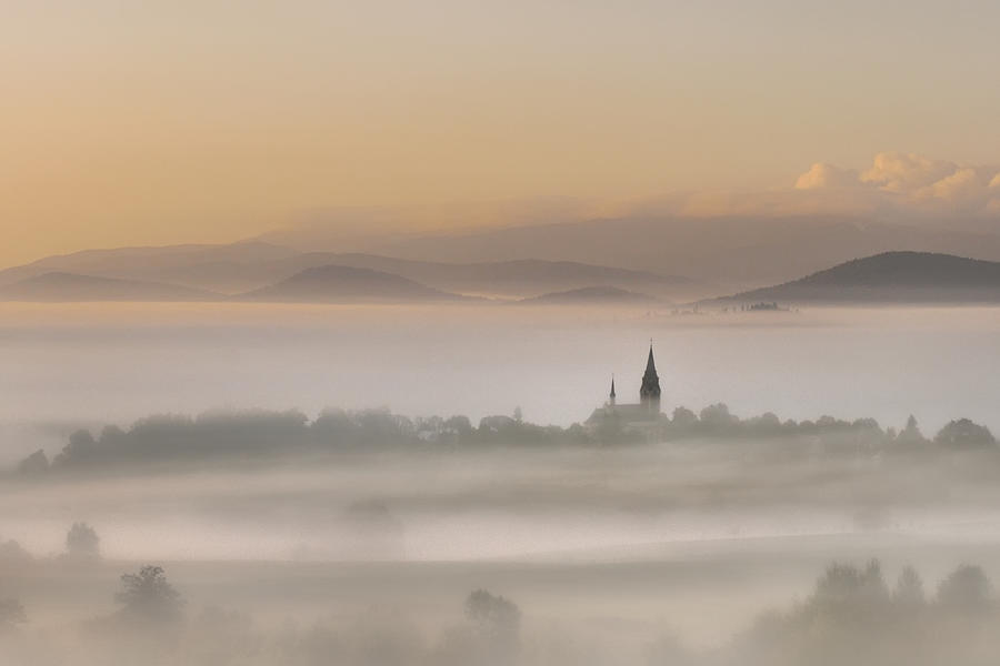 Dawn Photograph - Dawn In The Bieszczady by Roman Lipinski  Czeladnik