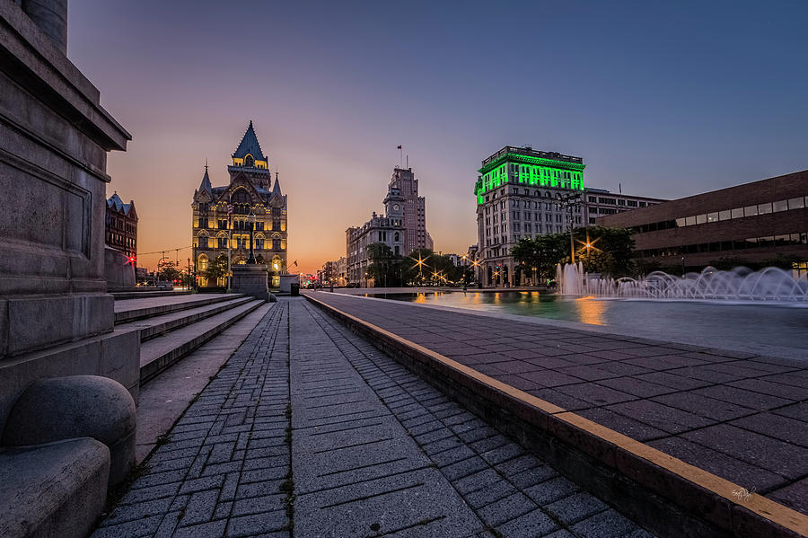 Syracuse Photograph - Dawn In The City by Everet Regal
