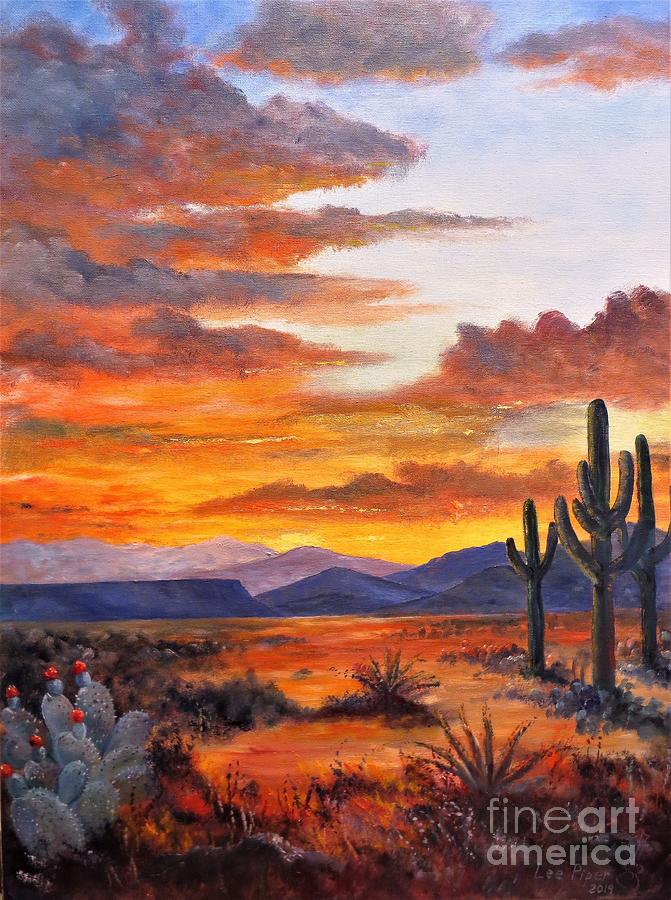 Dawn In The Southwest Painting by Lee Piper
