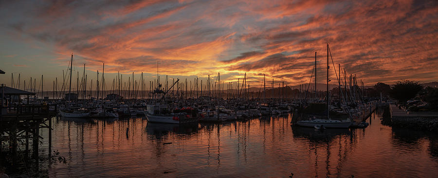 Boat Photograph - Dawn Monterey Bay California by Steve Gadomski